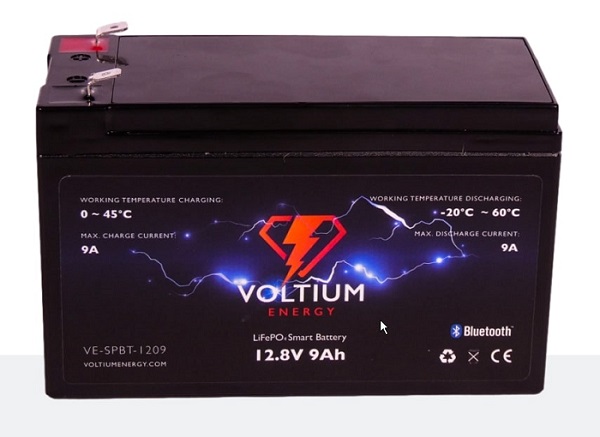 Voltium Energy 12.8V 9Ah LiFePO4 batterij