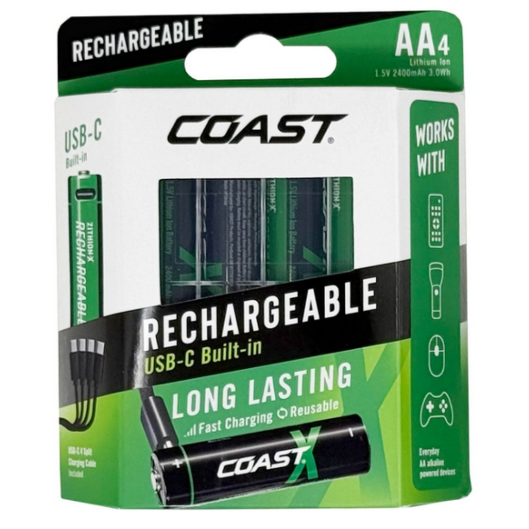 Coast Zithion-X oplaadbare AA-batterijen